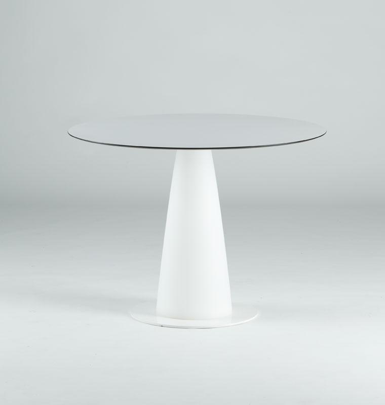 SLIDE petite table lumineux avec plateau rond HOPLÀ