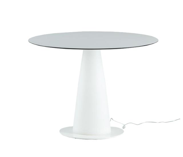 SLIDE petite table lumineux avec plateau rond HOPLÀ