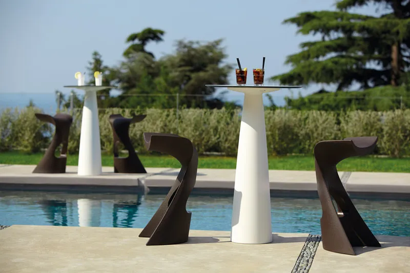 SLIDE table haute avec plateau rond HOPLÀ