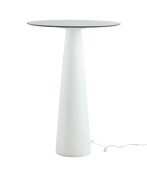SLIDE table haute lumineuse avec plateau rond HOPLÀ