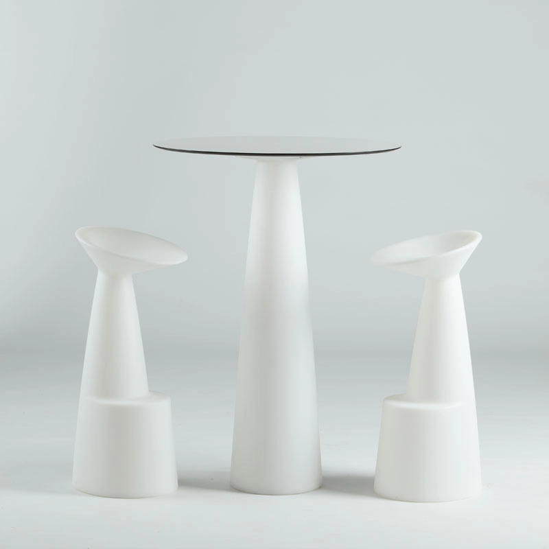 SLIDE table haute lumineuse avec plateau rond HOPLÀ