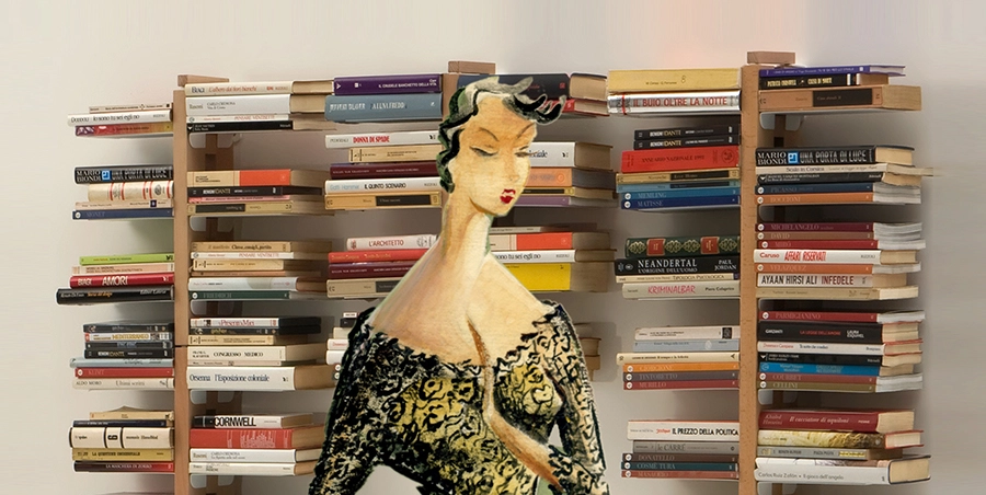 LE ZIE DI MILANO bibliothèque sur pied fixée au mur ZIA BICE