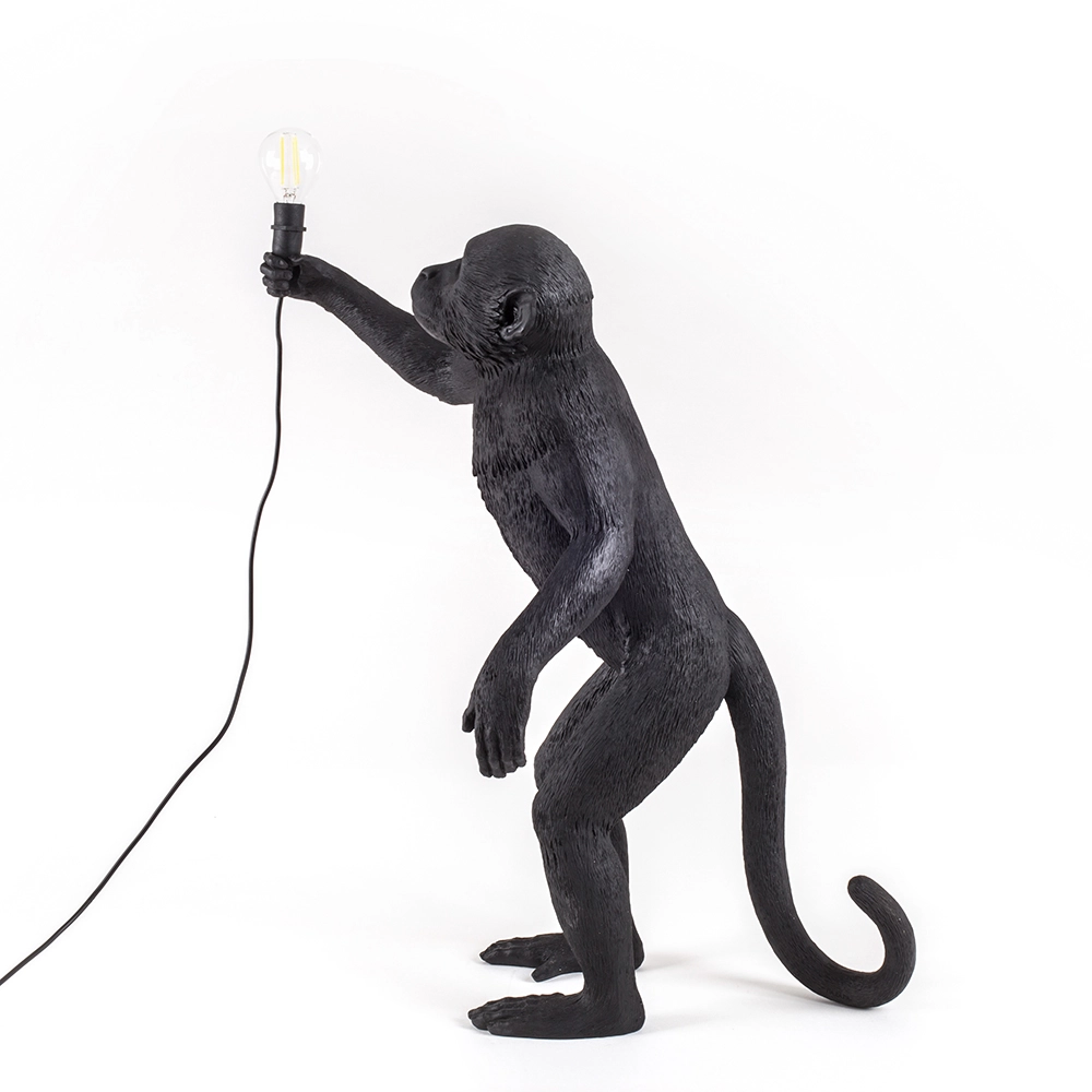 SELETTI lampadaire MONKEY LAMP à LED BLACK EDITION
