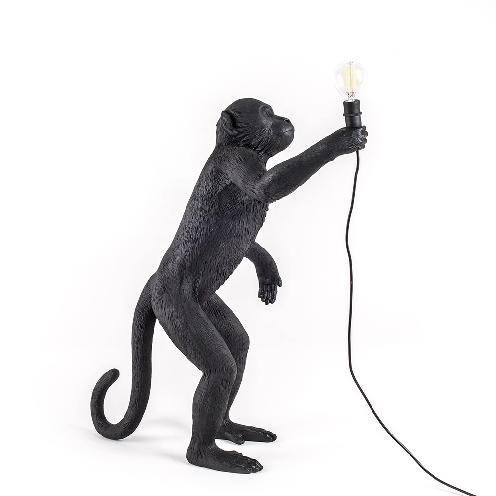 SELETTI lampadaire MONKEY LAMP à LED BLACK EDITION