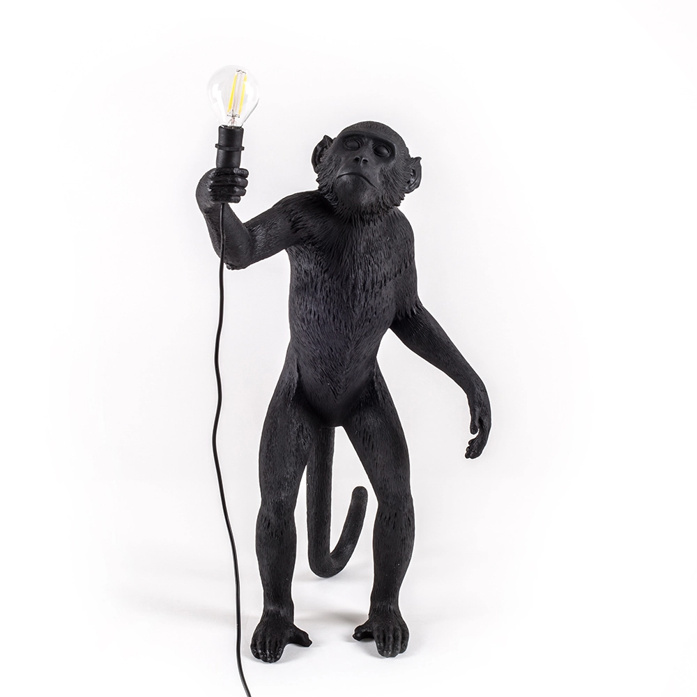 SELETTI lampadaire MONKEY LAMP à LED BLACK EDITION