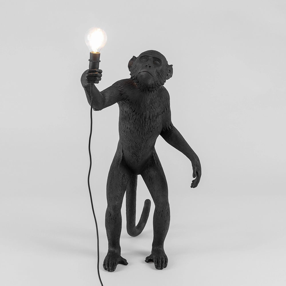 SELETTI lampadaire MONKEY LAMP à LED BLACK EDITION
