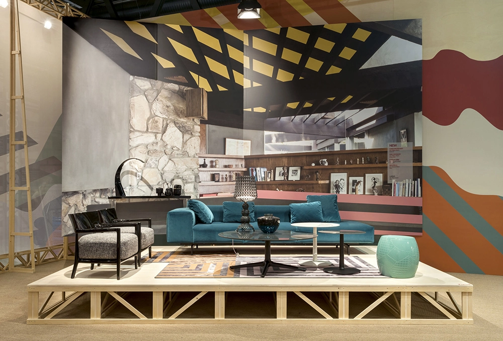 KARTELL canapé côté droit à 3 places LARGO VELLUTO