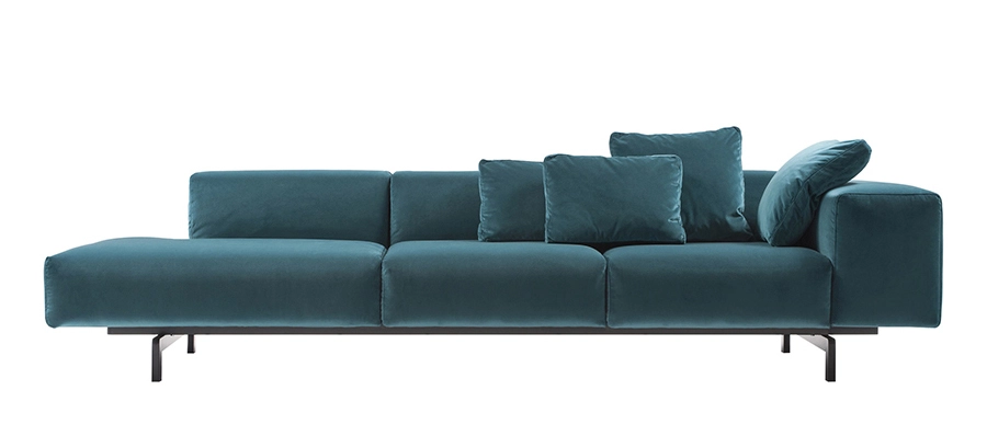 KARTELL canapé côté gauche à 3 places LARGO VELLUTO