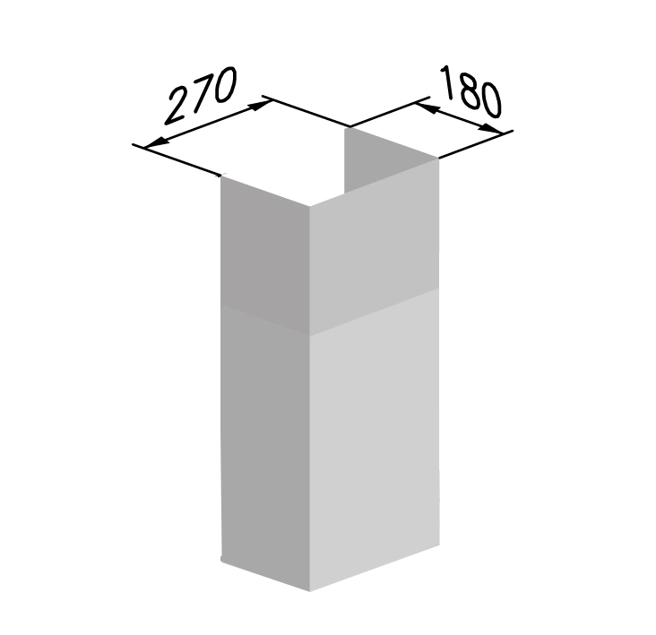 AIRONE kit de cheminée pour hotte murale HAMLET, BOHEME et MURANO EVO