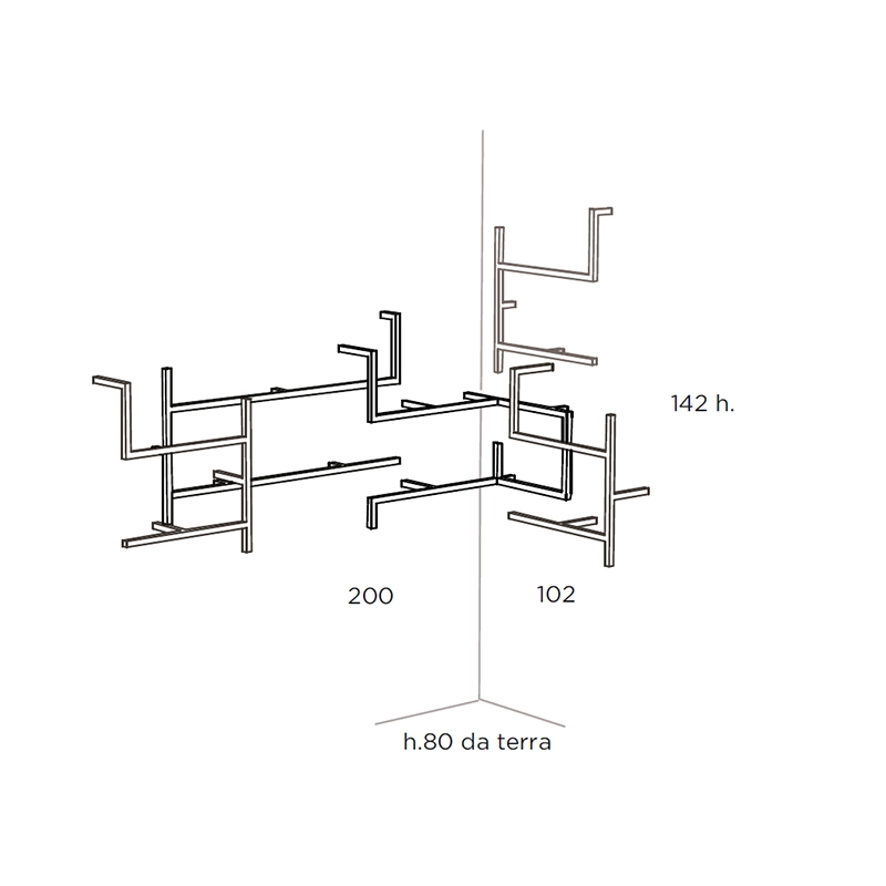 MOGG bibliothèque murale ANTOLOGIA COMPOSITION 2