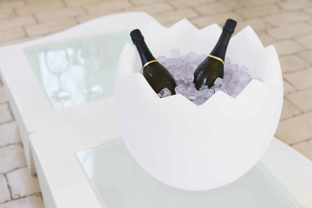 SLIDE porte-bouteilles / vase lumineux KALIMERA à LED RGB