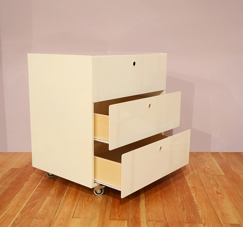 KRIPTONITE meuble à tiroirs sur roulettes 2 tiroirs L 60 cm