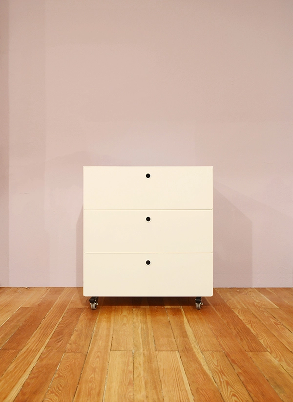 KRIPTONITE meuble à tiroirs sur roulettes 2 tiroirs L 60 cm