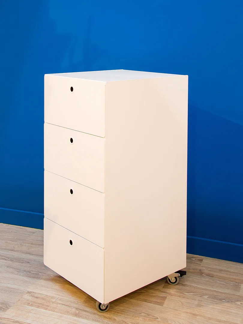 KRIPTONITE meuble à tiroirs sur roulettes 2 tiroirs L 60 cm