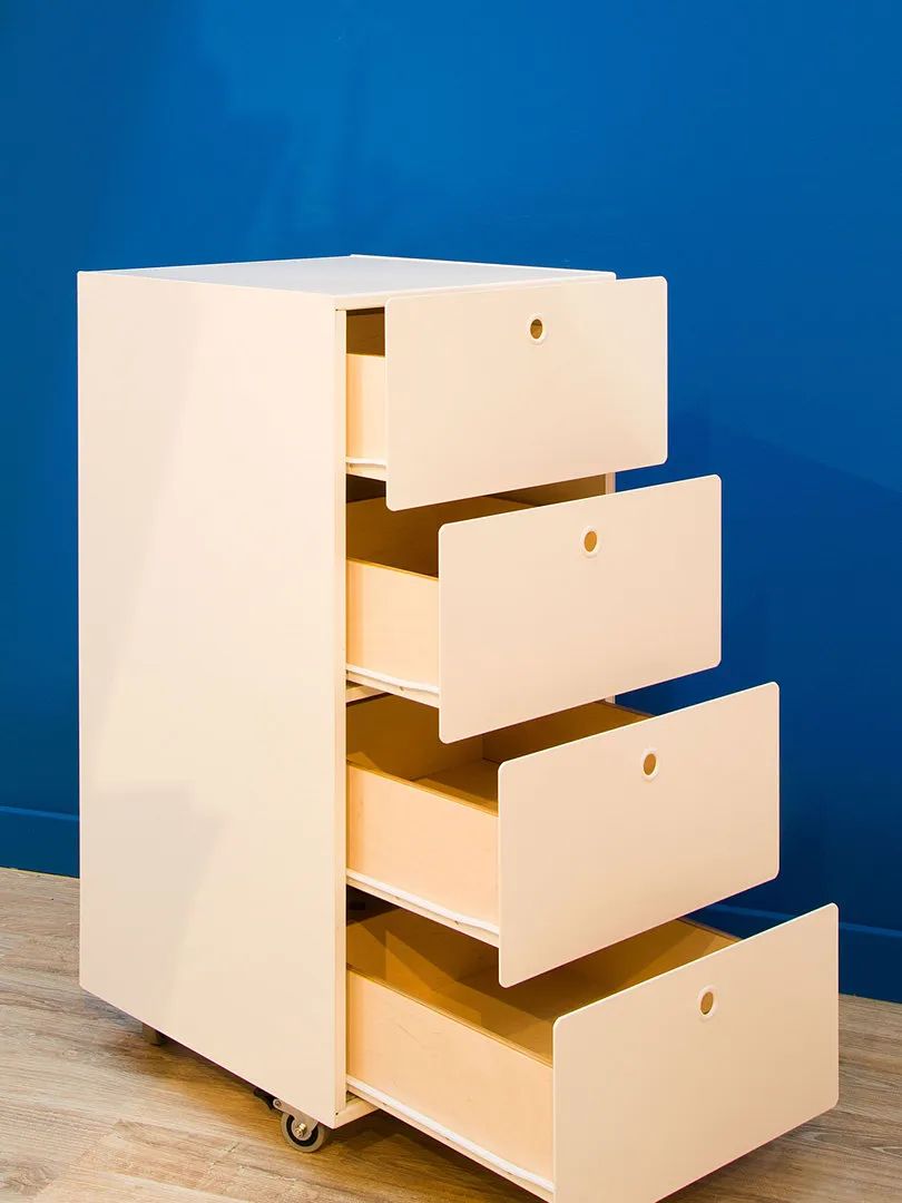 KRIPTONITE meuble à tiroirs sur roulettes 2 tiroirs L 60 cm