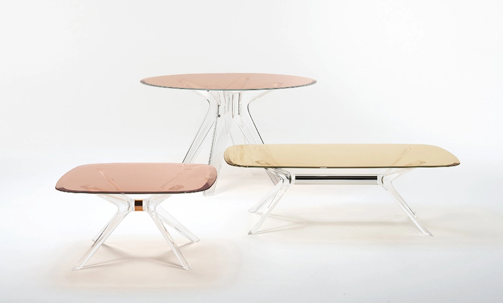 KARTELL table basse BLAST avec plateau rectangulaire