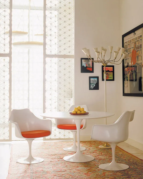 KNOLL fauteuil pivotant avec coussin TULIP