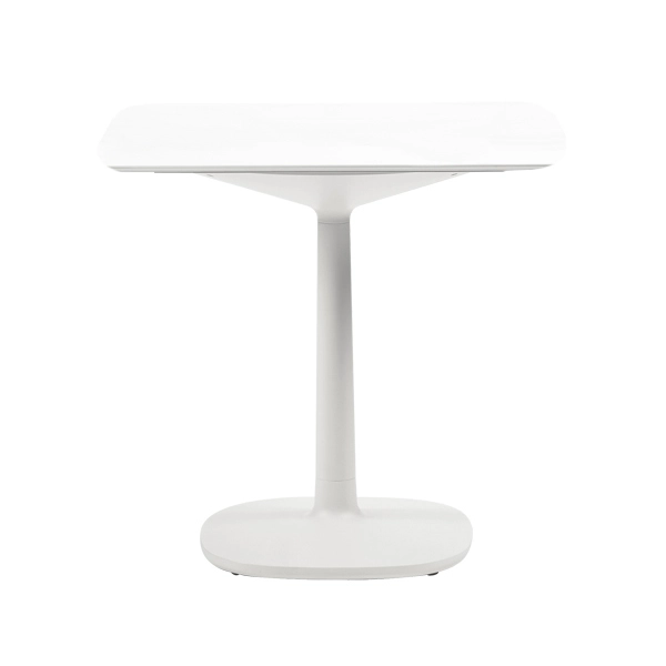 KARTELL table MULTIPLO avec plateau carré 99 cm arrondie et grande base carrée