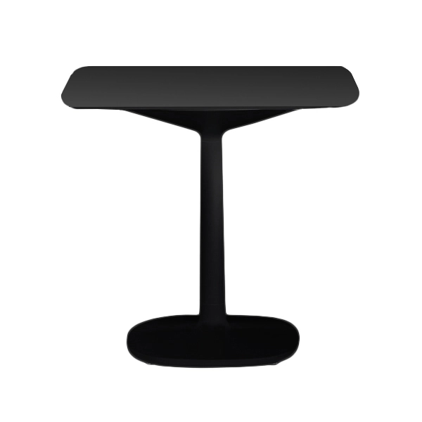 KARTELL table MULTIPLO avec plateau carré 99 cm arrondie et grande base carrée