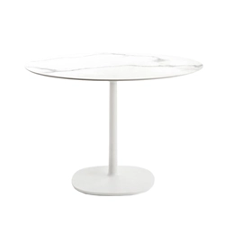 KARTELL table MULTIPLO avec plateau rond Ø 135 cm et grande base carrée