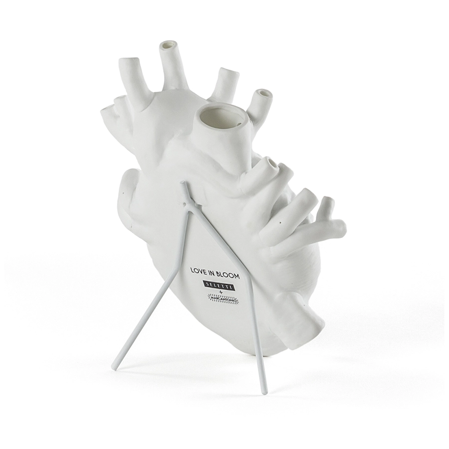 SELETTI vase en forme de coeur LOVE IN BLOOM