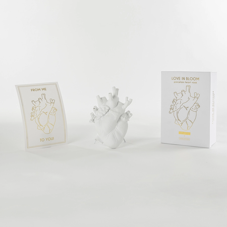 SELETTI vase en forme de coeur LOVE IN BLOOM