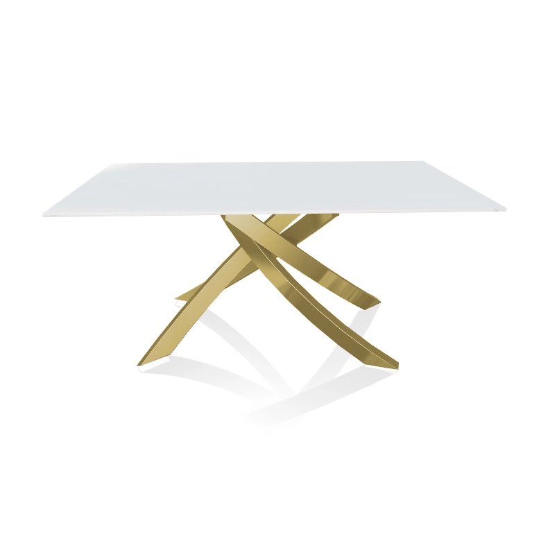 BONTEMPI table avec structure or ARTISTICO 20.13 160x90 cm
