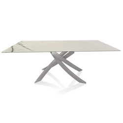 BONTEMPI table avec structure gris clair ARTISTICO 52.45 200x100 cm