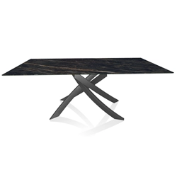 BONTEMPI table avec structure anthracite ARTISTICO 52.45 200x100 cm