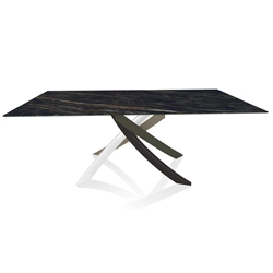 BONTEMPI table avec structure multicolor elegant ARTISTICO 52.45 200x100 cm