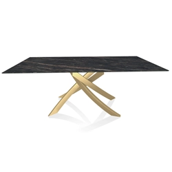 BONTEMPI table avec structure or ARTISTICO 52.45 200x100 cm