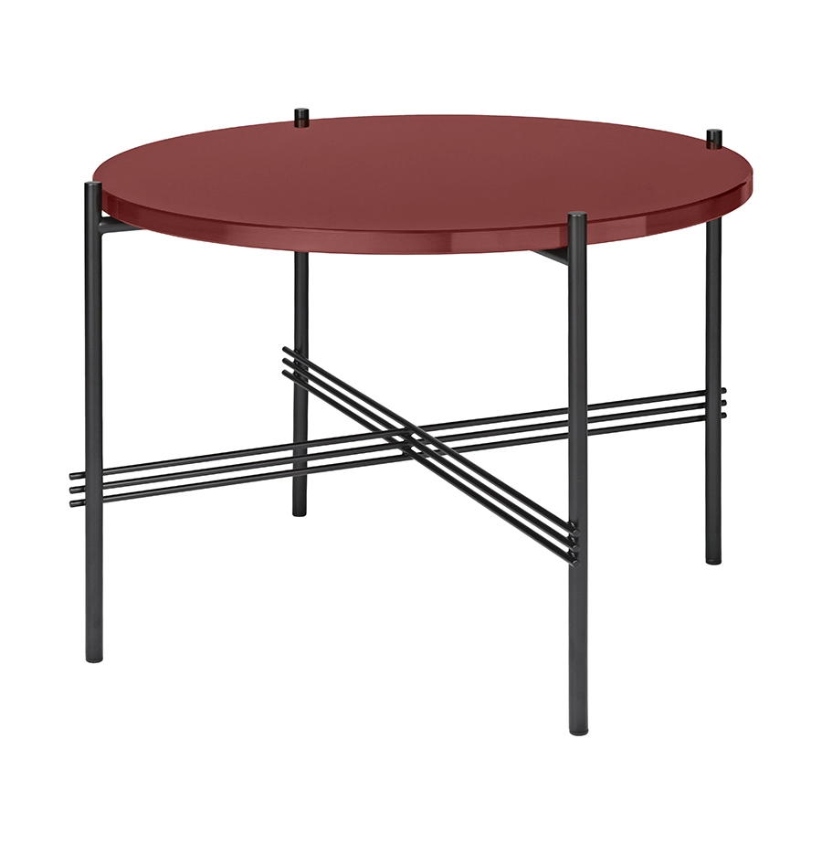 GUBI table basse ronde structure noire TS Ø 55 x 41 cm