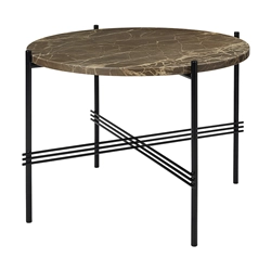 GUBI table basse ronde structure noire TS Ø 55 x 41 cm