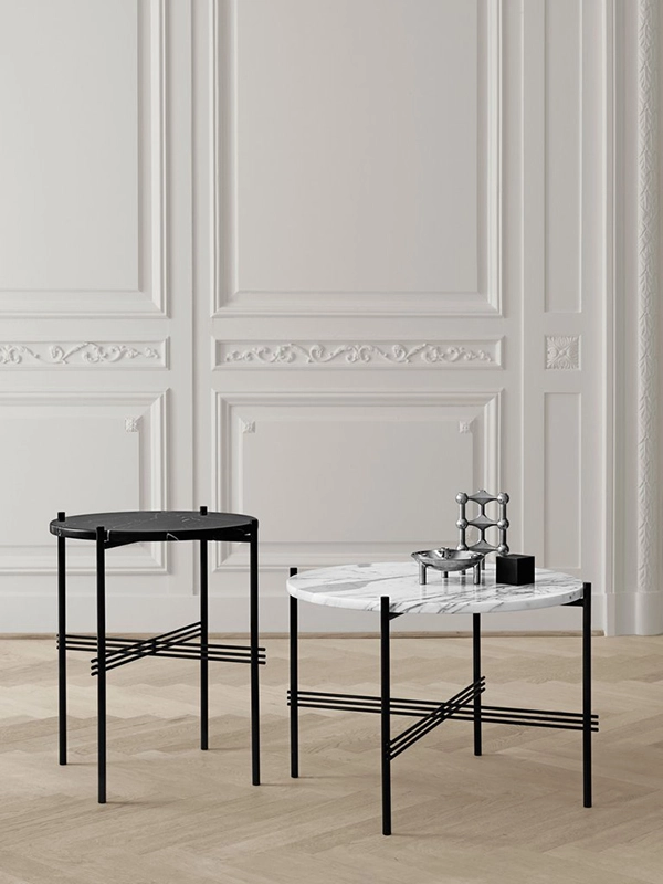 GUBI table basse ronde structure laiton TS Ø 80 x 35 cm