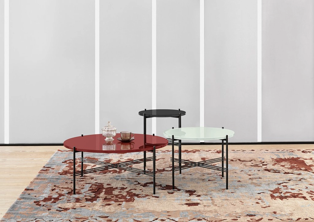 GUBI table basse ronde structure laiton TS Ø 80 x 35 cm