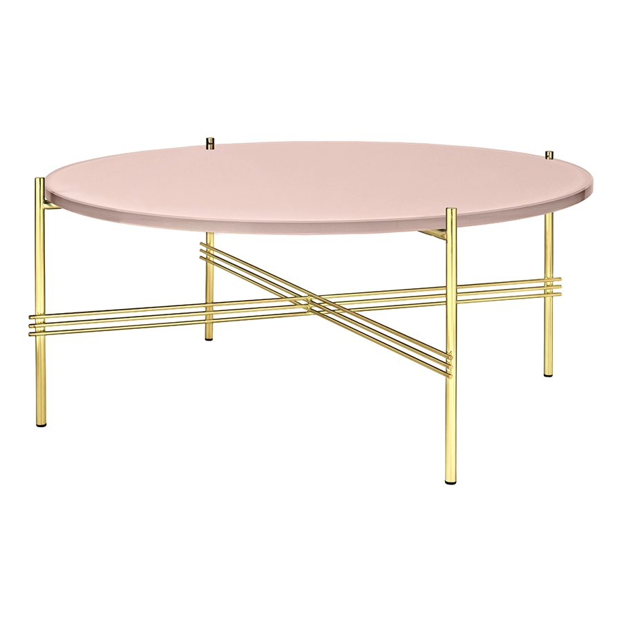 GUBI table basse ronde structure laiton TS Ø 80 x 35 cm