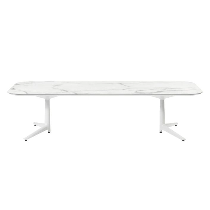 KARTELL table basse MULTIPLO LOW avec plateau rectangulaire arrondi