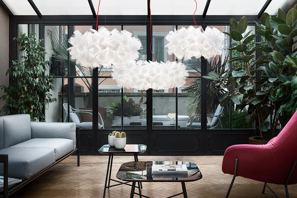 SLAMP lampe à suspension CLIZIA SMALL MAMA NON MAMA WHITE