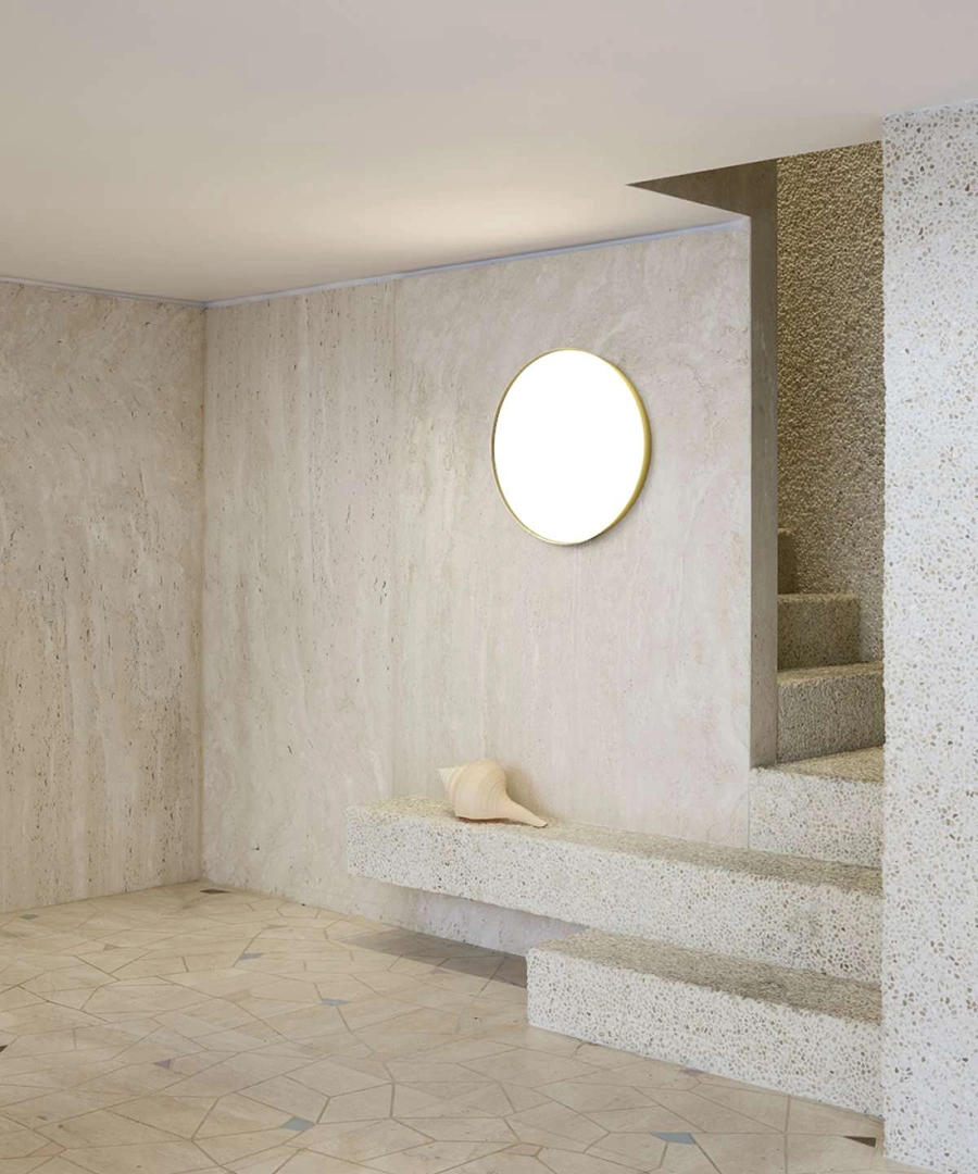 LUCEPLAN lampe murale applique ou lampe au plafond plafonnier COMPENDIUM PLATE D81P avec remote driver PUSH/DALI