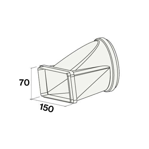 FALMEC raccord rectangulaire vers rond KACL.388