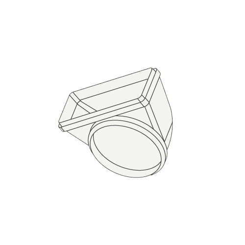 FALMEC coude circulaire vers rectangulaire KACL.387