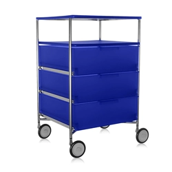 KARTELL meuble avec roues 3 tiroirs et 1 étagère MOBIL