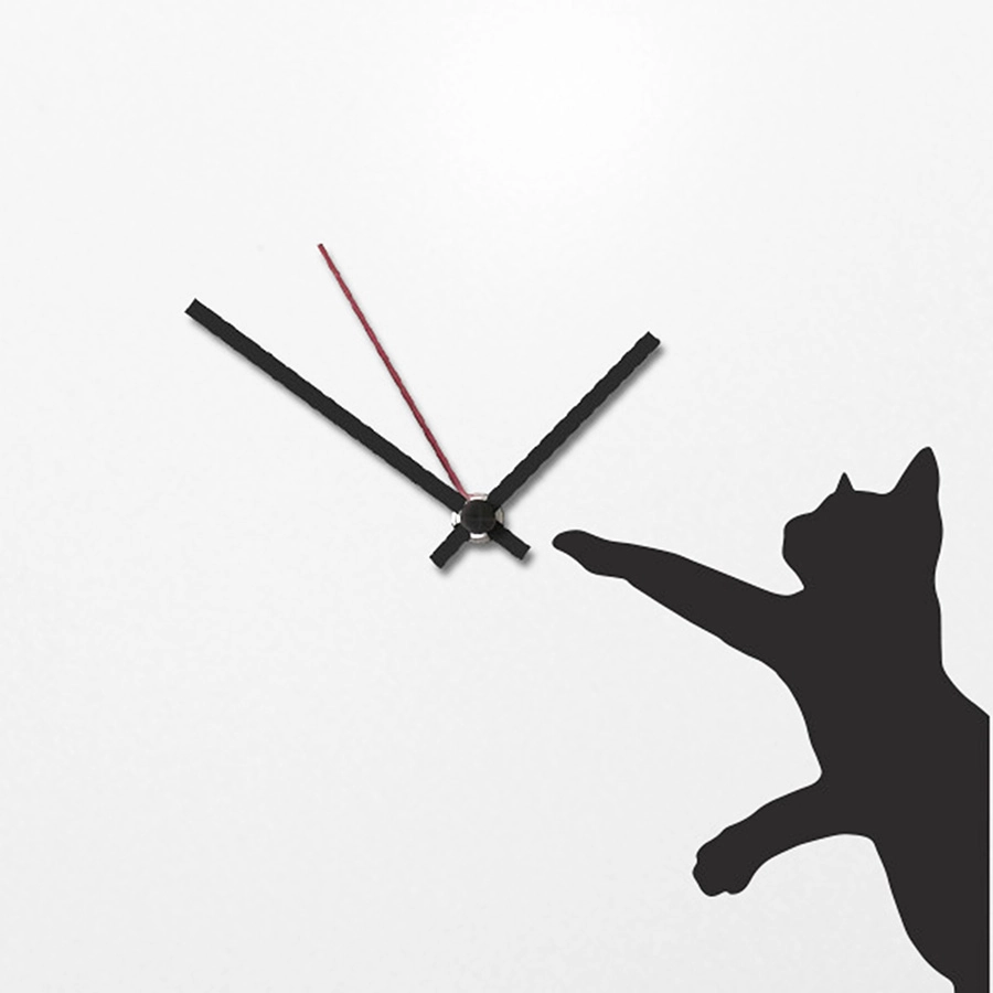 dESIGNoBJECT horloge murale CAT CLOCK