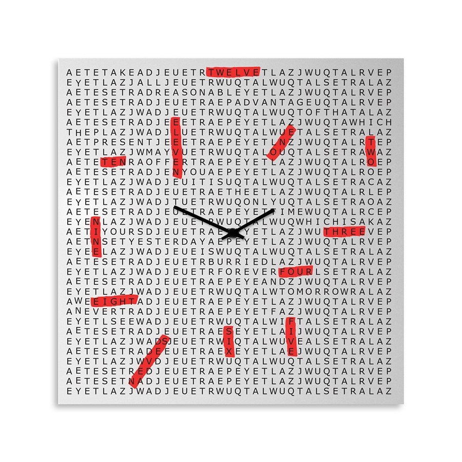 dESIGNoBJECT horloge murale CROSSWORD