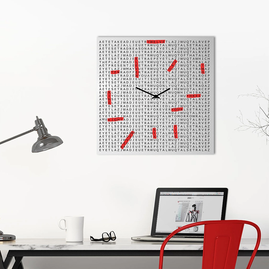 dESIGNoBJECT horloge murale CROSSWORD