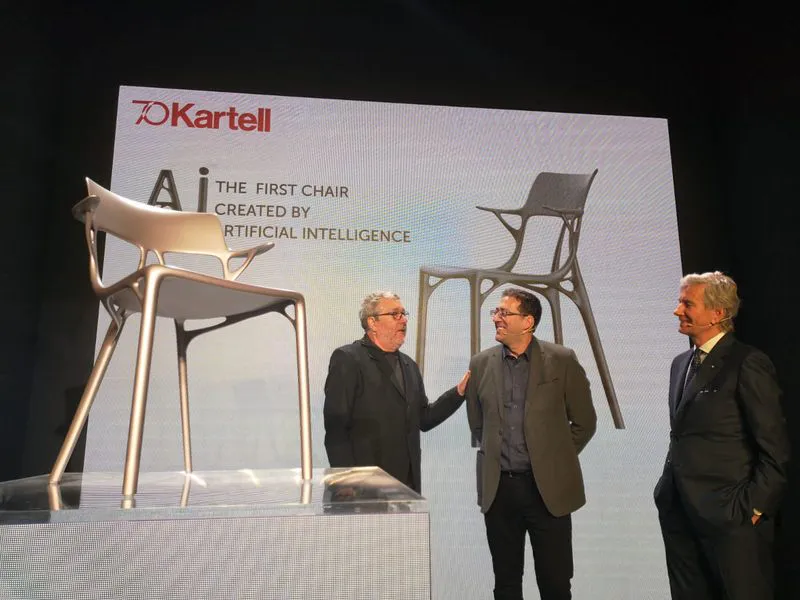 KARTELL set de 2 chaises avec accoudoirs AI - THE FIRST CHAIR CREATED BY A.I.