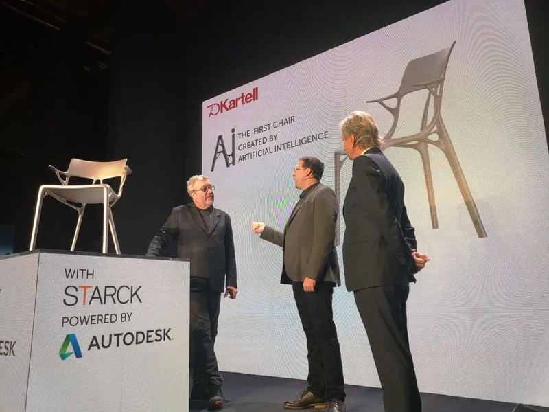 KARTELL set de 2 chaises avec accoudoirs AI - THE FIRST CHAIR CREATED BY A.I.