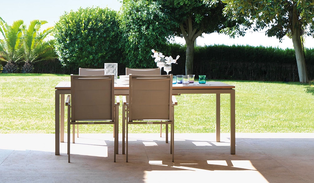 TALENTI table extensible à rallonge d'extérieur 156-214 cm TIMBER Collection PiùTrentanove