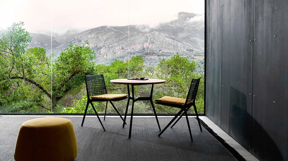 TRIBÙ table bistrot Ø 80 cm d'extérieur BRANCH