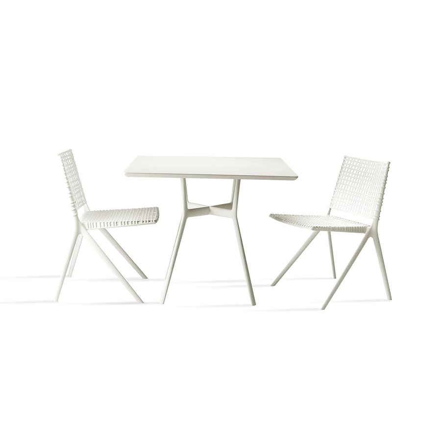 TRIBÙ table bistrot 90x90 cm d'extérieur BRANCH